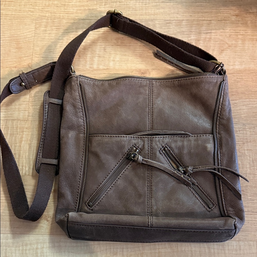 the Sak Brown Leather Crossbody Bag